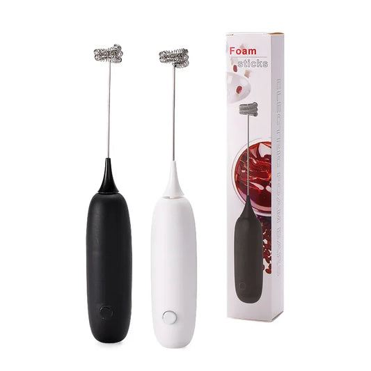 Handheld Electric Milk Frother — Coffee Foam Maker & Egg Beater for Home Baristas