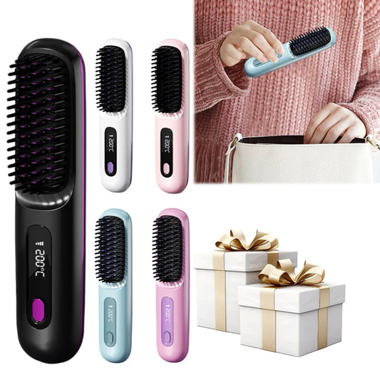 Cordless Hair Straightener Brush