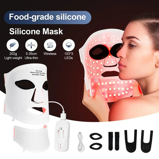 Silicone LED Face and Neck Mask